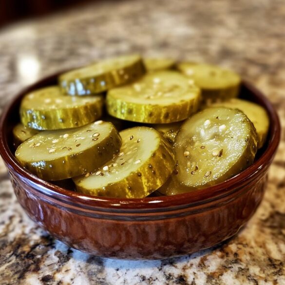 A jar of Homemade Garlic Dill Pickles with fresh dill and garlic cloves inside.